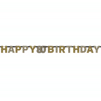 80th Birthday Sparkling Letter Banner - 2.13m