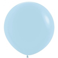 Pastel Matte Blue 90cm Giant Latex Balloons - Pk 3