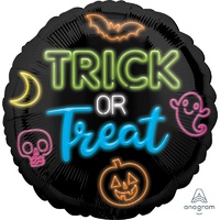 Foil Balloon Neon Trick or Treat