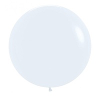 60cm Fashion White Latex Balloons - Pk 3