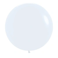 60cm Fashion White Latex Balloons - Pk 3