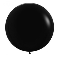 60cm Fashion Black Latex Balloons - Pk 3