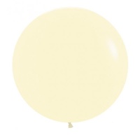 60cm Matte Pastel Yellow Latex Balloons - Pk 3