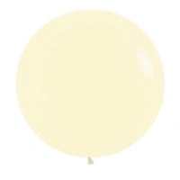 60cm Matte Pastel Yellow Latex Balloons - Pk 3