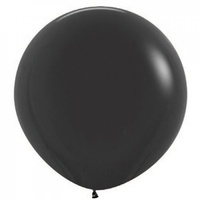 90cm Fashion Black Latex Balloons - Pk 3
