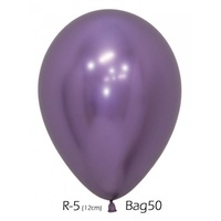 5" Reflex Violet Latex Balloons - Pk 50