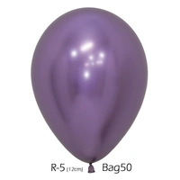 5" Reflex Violet Latex Balloons - Pk 50
