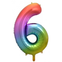 #6 34" Rainbow Foil Balloon