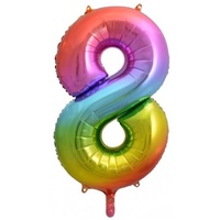 #8 34" Rainbow Foil Balloon