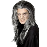 Adult's Black & Grey Gothic Vampire Wig