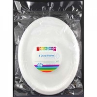 Oval Plate White 315x245mm - Pk 8
