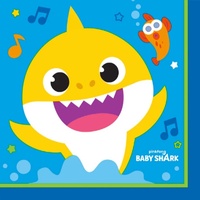 Baby Shark 2ply Lunch Napkins - Pk 16