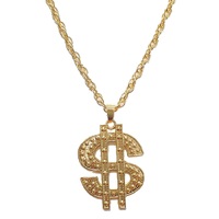 Dollar Sign Heavy Metal Gold Necklace