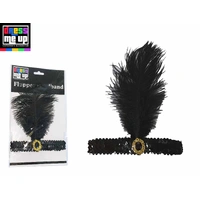 Black Flapper Headband