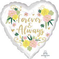 Forever & Always Floral Foil Balloon