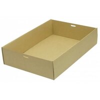 Medium Kraft Catering Tray - Base with Clear Lid