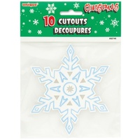 Mini Snowflake Cutouts (13cm) - Pk 10