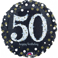 Holo Sparkling 50th Birthday Foil Balloon (43cm)