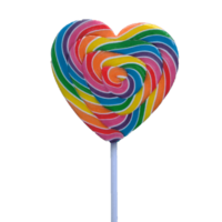 Mega Rainbow Heart Swirl Lollipop (85g)