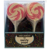 Pink Swirl Lollipops (500g) - Pk 10