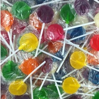Bulk Flat Mixed Colour Lollipops (1kg)