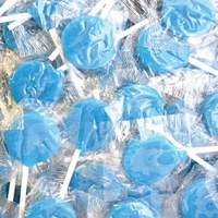 Bulk Flat Blue Lollipops (1kg)