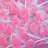 Bulk Flat Pink Lollipops (1kg)