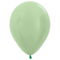 5" Metallic Green Latex Balloons - Pk 100