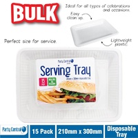Plastic Serving Tray - 21cm x 30cm - Pk 15