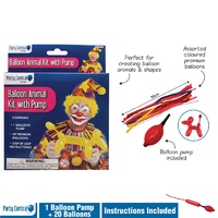 Animal Balloon Kit With Pump - Pk 20