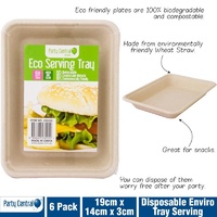 Eco Serving Tray (19x14x3cm) - Pk 6