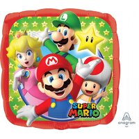 Super Mario Square Foil Balloon (43cm)