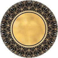 Glitz & Glam 10.5 inch plate Black and Gold - Pk 8