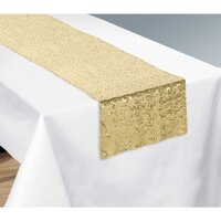 Table Runner Sequin Gold (1.8m x 33cm)