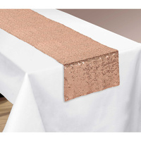 Rose Gold Sequin Table Runner (180 x 33cm)