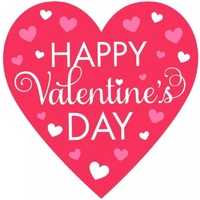 Happy Valentines Day Heart Cut Out