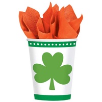 Lucky Shamrock Cups 266ml - Pk 8
