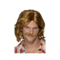 70's Super Trouper Wig & Moustache