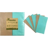 Lunch Napkins (2ply) - Mint & Kraft - Pk 20