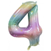 #4 Pastel Rainbow 34" Foil Balloon