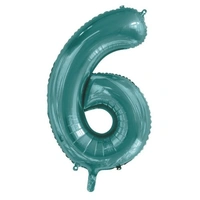 #6 Teal 34" Foil Balloon*
