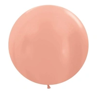 60cm Met Rose Gold Latex Balloons - Pk 3