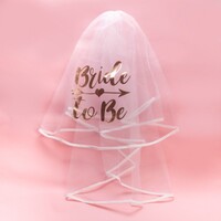 Bride To Be Veil with Foil Stamped Rose Gold