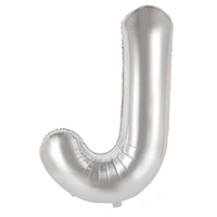 Letter "J" Silver 34" Foil Balloon