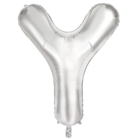 Letter "Y" Silver 34" Foil Balloon