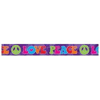 "Love Peace" Hippie Foil Banner (7.6m)