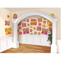 Mexican Fiesta Themed Cutout Decorations - Pk 30