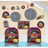 1950s Rock & Roll Party Decorating Kit - Pk 10