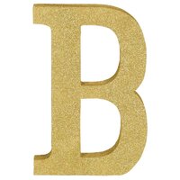 Letter B Gold Glitter Decoration