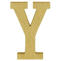 Letter Y Gold Glitter Decoration